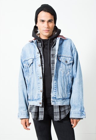 VINTAGE LEVI'S CONTRAST COLLAR DENIM JACKET / S1649
