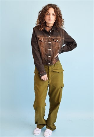 90'S RETRO STONEWASH DENIM GRUNGE JACKET