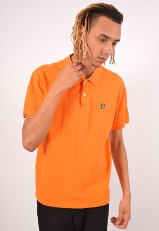 VINTAGE LYLE & SCOTT POLO SHIRT ORANGE