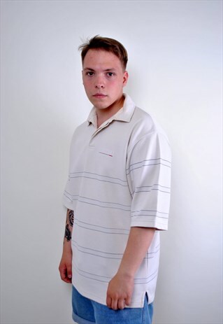 VINTAGE OVERSIZE STRIPED POLO SHIRT
