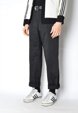 VINTAGE 90S FADED BLACK MINIMALIST PANTS