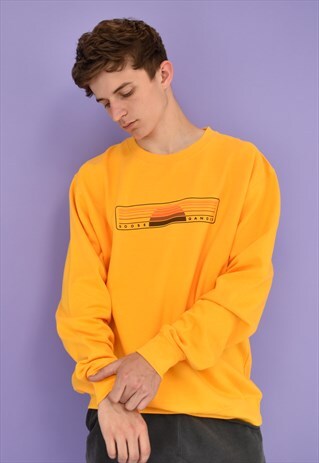 G&G UNISEX GOLD/ORANGE SUNSET L/S TEE