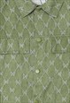 BUTTERFLY DENIM JACKET EMBROIDERED JEAN BOMBER IN GREEN