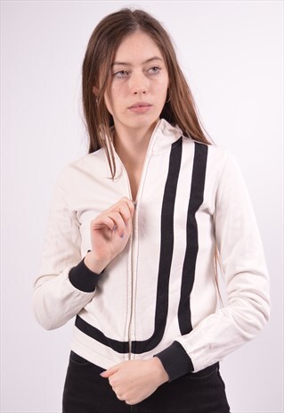 VINTAGE FILA TRACKSUIT TOP JACKET WHITE