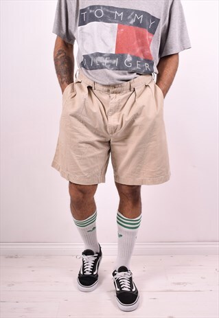 POLO RALPH LAUREN MENS VINTAGE SHORTS W36 BEIGE 90S