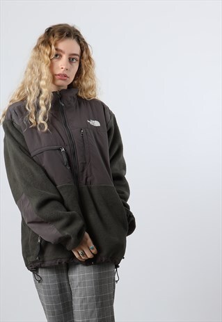 VINTAGE THE NORTH FACE MEDIUM GREEN FLEECE JACKET