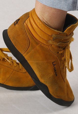 LA GEAR HI TOP TRAINERS 1994 UK 6 RARE 90'S (CJ4M)