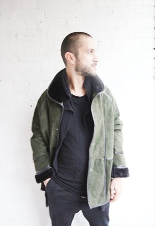 SHEARLING JACKET/COAT WITH FLEECE LINING (1990'S/MEN'S)