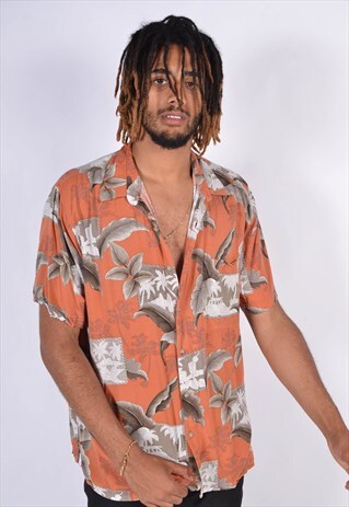 VINTAGE HAWAIIAN CRAZY PATTERNED SHIRT
