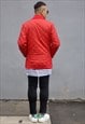 VINTAGE RED QUILTED JACKET