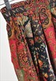 VINTAGE 90S MIDI SKIRT IN ABSTRACT PRINT