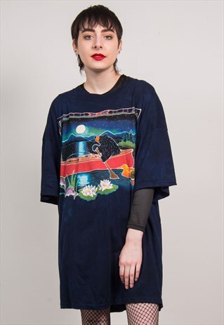 VINTAGE 90'S BEAR BOAT T-SHIRT