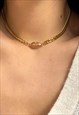 AUTHENTIC DIOR CD PENDANT - UPCYLCED CHOKER