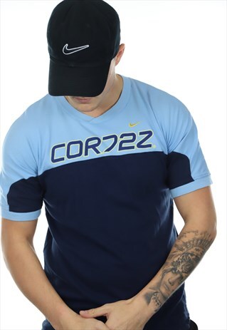VINTAGE NIKE COR72 T SHIRT BLUE