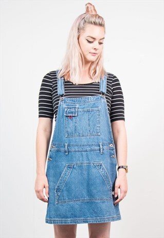 VINTAGE BLUE DENIM SKORT DUNGAREES