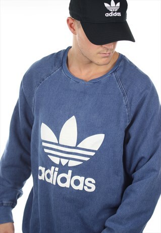 VINTAGE ADIDAS ORIGINALS BIG TREFOIL SWEATSHIRT JUMPER