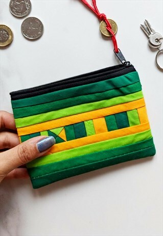 HANDMADE GREEN COIN PURSE CARD HOLDER STOCKING FILLER