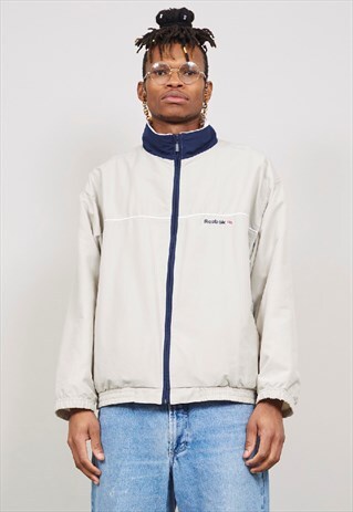VINTAGE 90'S REEBOK BEIGE SPORTS JACKET