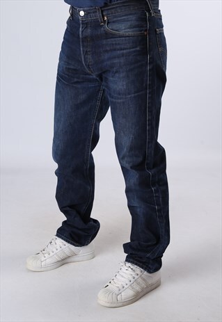LEVIS 501'S BLUE DENIM JEANS W34 L34 (CN2G)