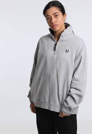 90S TOMMY HILFIGER EMBROIDERED 1/4 ZIP SWEATSHIRT