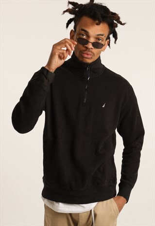 VINTAGE NAUTICA EMBROIDERED 1/4 ZIP SWEATSHIRT