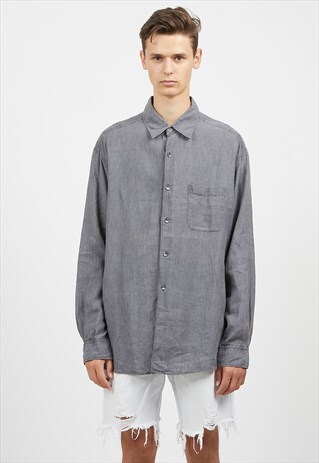 VINTAGE GREY HUGO BOSS LONG SLEEVE SHIRT