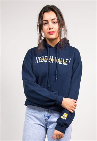 90'S NAVY BLUE USA COLLEGE SPORTS HOODIE SWEATSHIRT