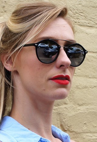 BLACK MIRRORED SUNGLASSES