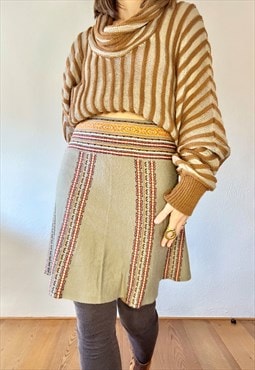 1990's vintage wool blend knit mini skirt