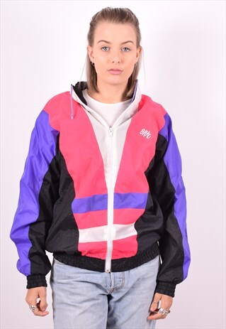 WOMENS VINTAGE TRACKSUIT TOP JACKET LARGE MULTI 90'S