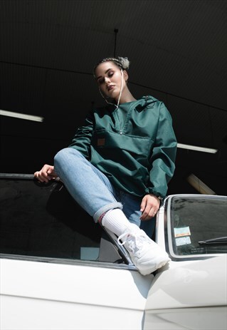 GREEN SOFTSHELL HOODIE