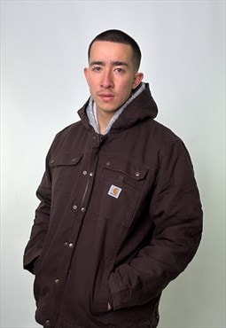 Brown Vintage Carhartt Fleece Lined Deadstock Jacket