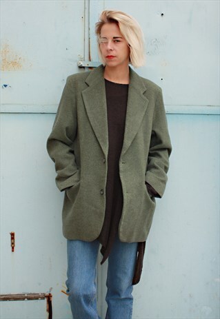 VINTAGE 80' ELEGANT CLASSIC GREEN UNISEX JACKET