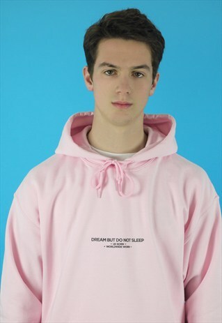 UK BORN WORLDWIDE WORN LIGHT PINK HOODIE