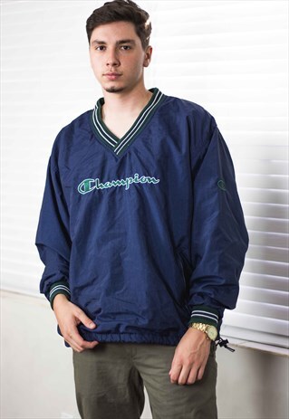 VINTAGE CHAMPION SWEATSHIRT SCRIPT LOGO 90S L 20.1