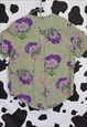 VINTAGE 90S COLOURFUL FLORAL FLOWERY FLOWER PRINT BLOUSE TOP