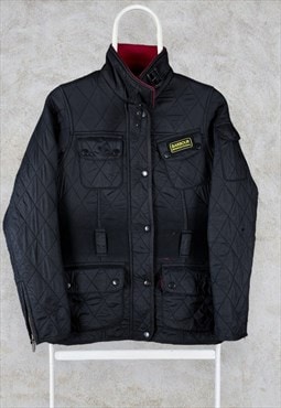 Barbour International Polarquilt Jacket Black Quilted UK 6