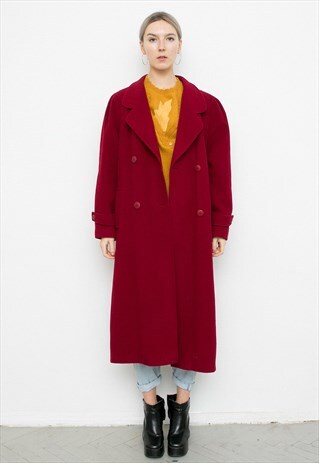 RED WOOL COAT