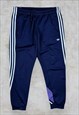 Vintage Adidas Tracksuit Bottoms Black Purple Sweatpants L