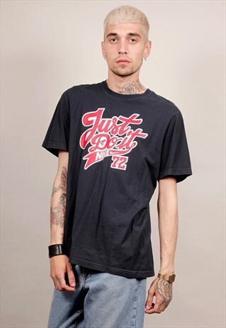 VINTAGE 90'S BLACK NIKE JUST DO IT T-SHIRT