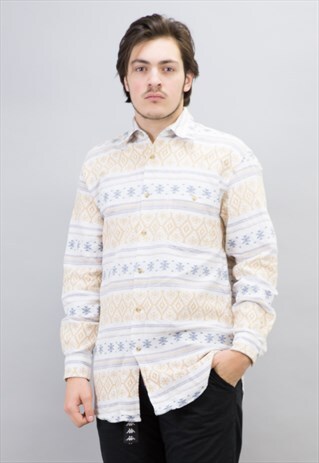 VINTAGE GAUTIO AZTEC PATTERN SHIRT