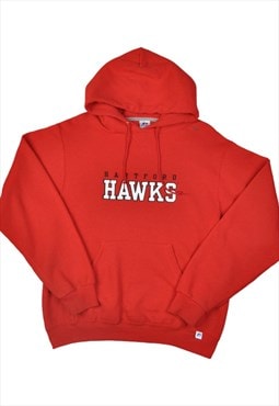Vintage Russell Athletic Hartford Hawks Hoodie Red Medium
