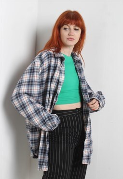Vintage 90's Check Flannel Oversize Grunge Shirt Multi