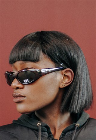 VINTAGE BROWN RETRO DEADSTOCK SUUNGLASSES . 50S 60S 80S 90S
