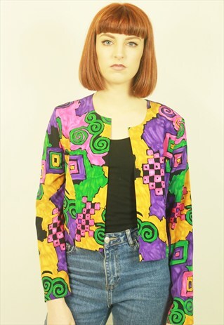 VINTAGE 80S COLOURFUL JACKET