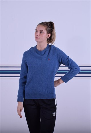 BLUE RALPH LAUREN WOOL JUMPER