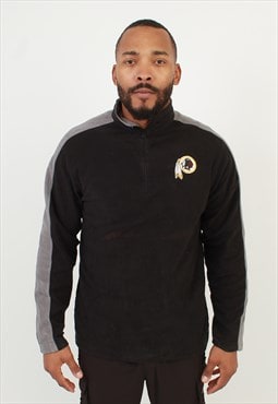 Men's Vintage NFL Redskins Black quarter zip fleece
