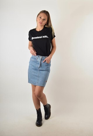 RARE VINTAGE ARMANI DENIM SKIRT MADE IN ITALY (2843)