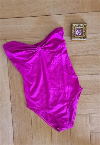 purple and gold swimsuit