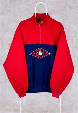 Vintage Disney Fleece Sweatshirt 1/4 Zip Mickey Mouse XL